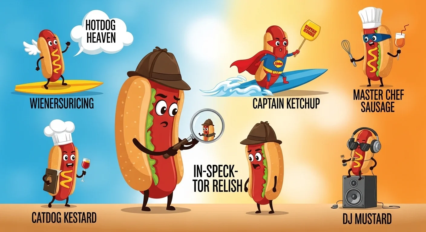 Hotdog Caption Puns