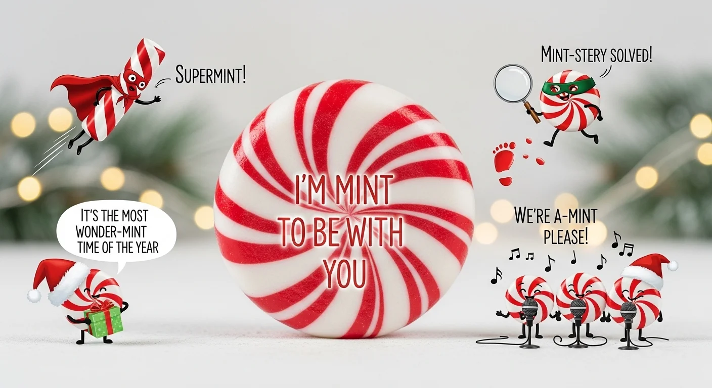 Sweet Peppermint Christmas Puns