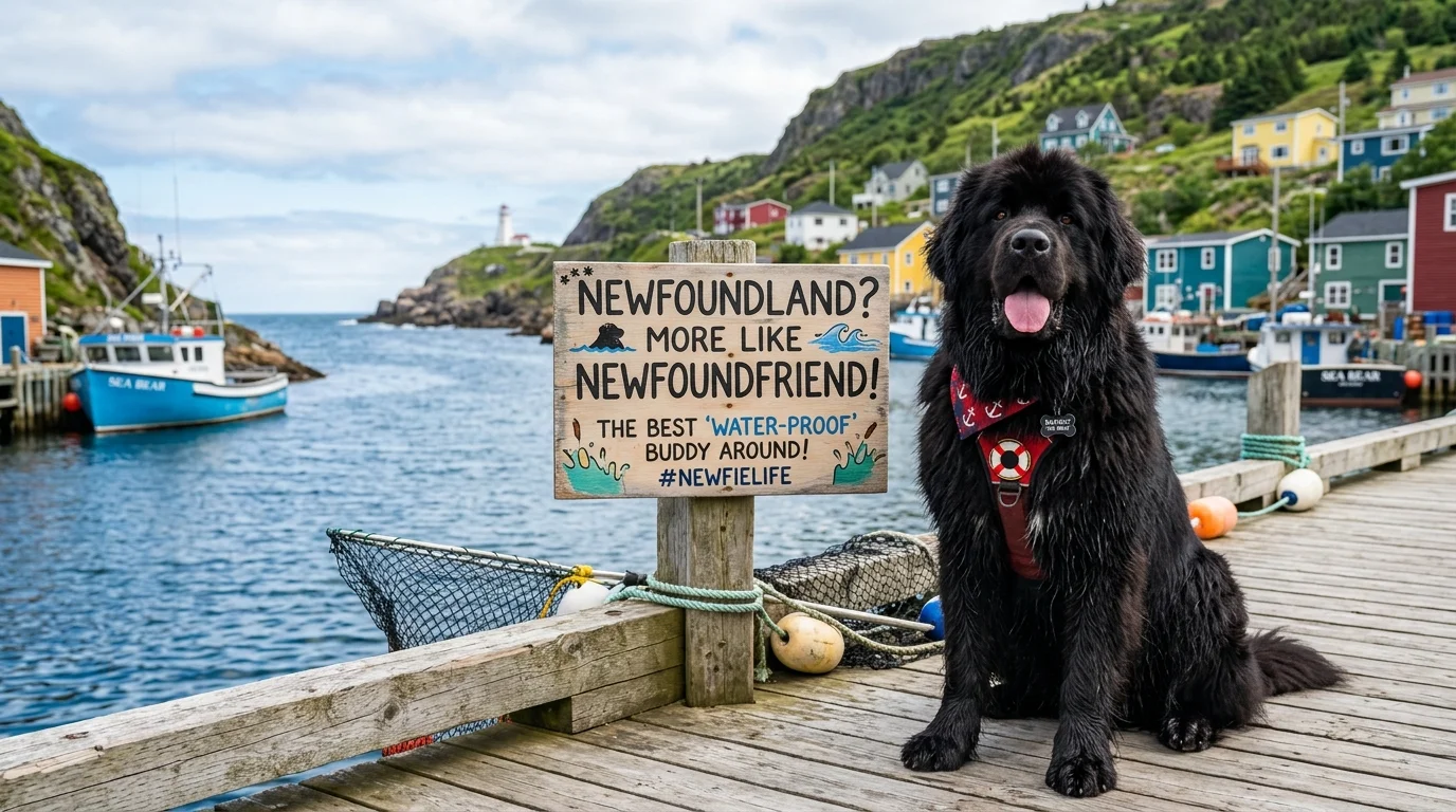 Big Fluffy Newfoundland Dog Puns