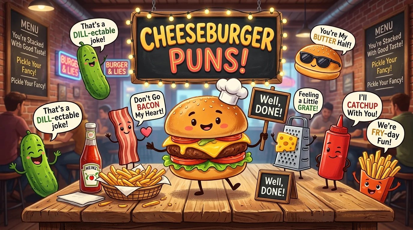 Funny Cheeseburger Puns