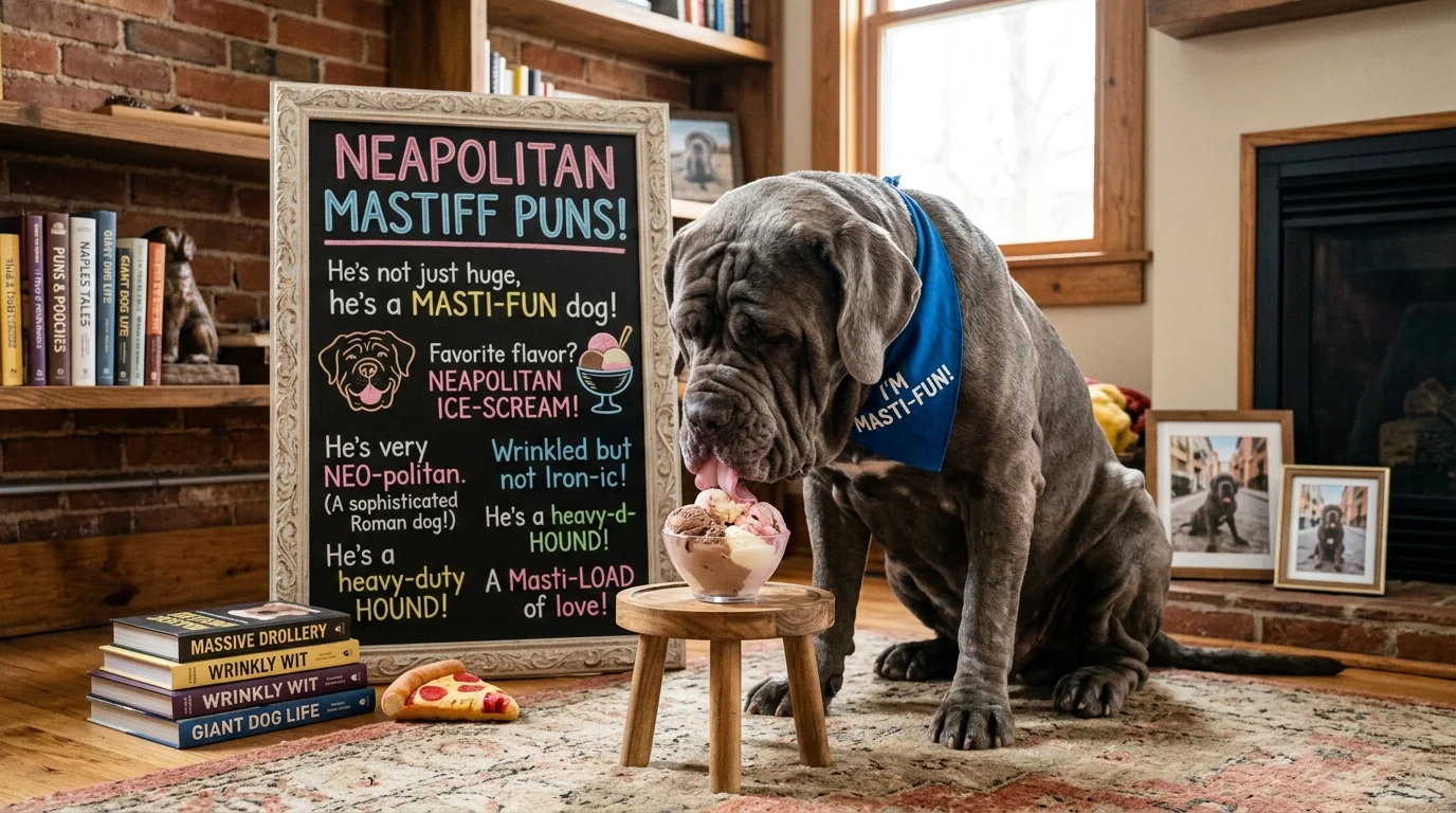 Cheesy Neapolitan Mastiff Puns