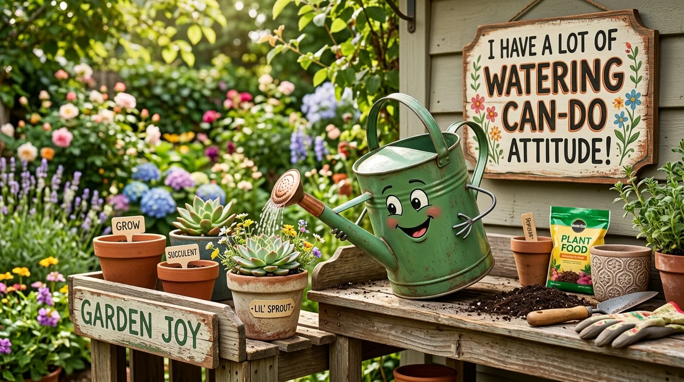 Cheesy Watering Can Puns