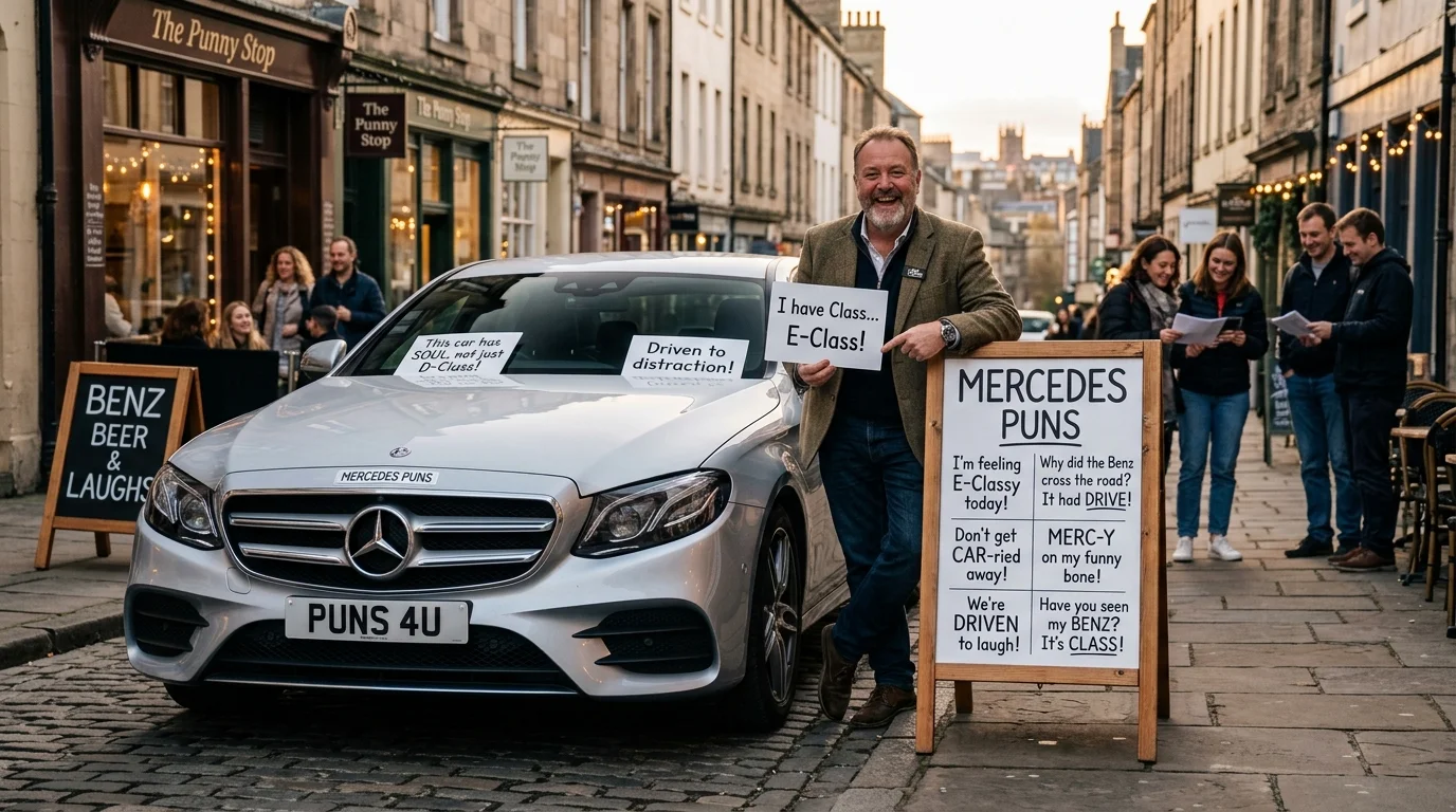 Savage Mercedes Puns