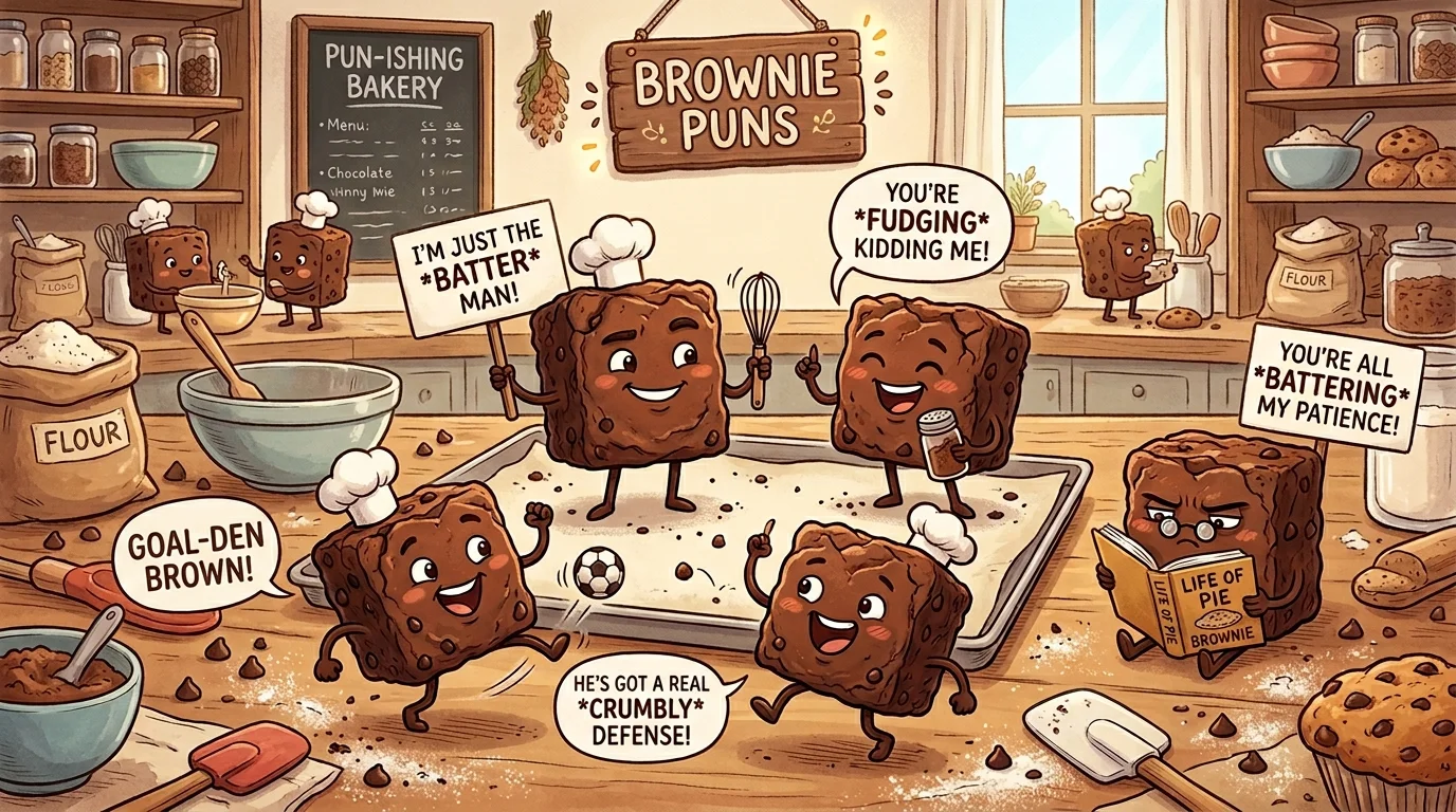 Slightly Edgy Brownie Puns